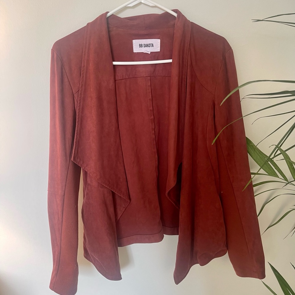 Suede Maroon Jacket. Large. Never worn